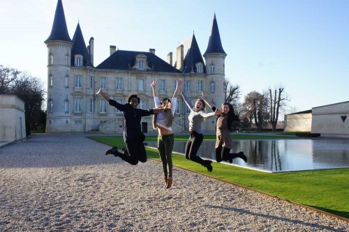 Visitors at a Chateau